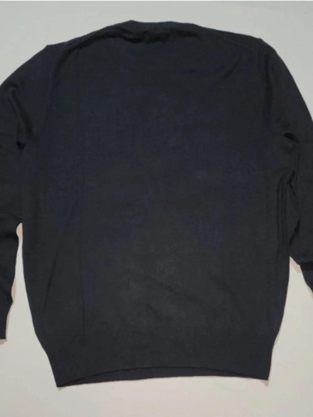 J. Crew Men's Soft Cotton-Blend With Cashmere Crewneck Pullover- Black Medium